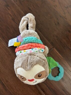 Infantino Plush Sloth Musical Pull Back Soft Baby Toy